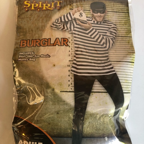 Adult Burglar Costume Size M/L 38-42 EUC - Picture 1 of 4